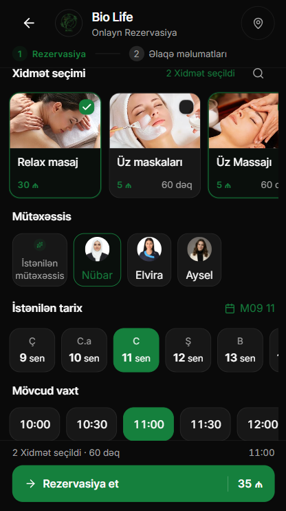01. Xidmət, mütəxəssis və vaxt